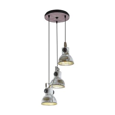EGLO hanglamp Barnstaple 3-lichts - bruin/zwart/grijs product