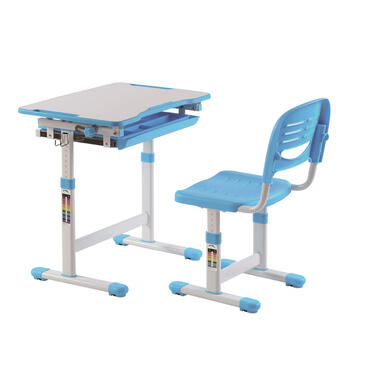 Vipack kinderbureau Comfortline met stoel - blauw - 66x47x54/76 cm product