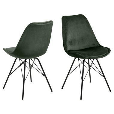 Chaise de salle à manger Bonn (2 pièces) - velours - verte product