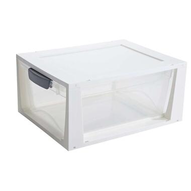 Omega système à tiroirs 11 litres - transparent/blanc - 17,5x29,5x37,5 cm product