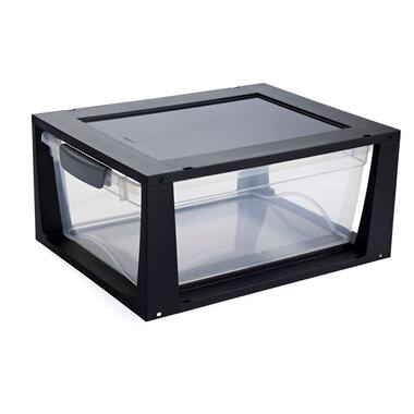 Omega système à tiroirs 11 litres - transparent/noir - 17,5x39,5x37,5 cm product