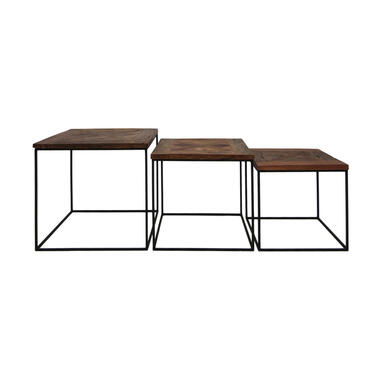 HSM Collection tables de salon Austin (le lot de 3) - brune/noire product