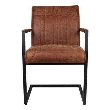 HSM Collection chaise de salle à manger Texas avec bras - cuir- couleur cognac product