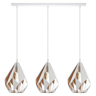 EGLO hanglamp 3-lichts Carlton 1 - wit/goudkleur product