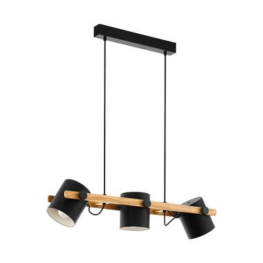 EGLO hanglamp 3-lichts Hornwood - zwart/goudkleur product