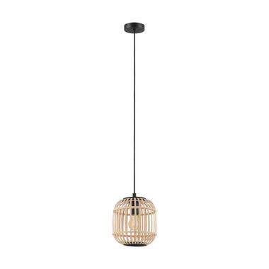 EGLO hanglamp Bordesly Ø21 cm - zwart/houtkleur product