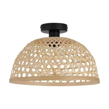 EGLO plafondlamp Claverdon - zwart/houtkleur product