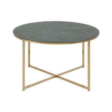 Table basse Ostana - coloris vert/or - 45xØ80 cm product