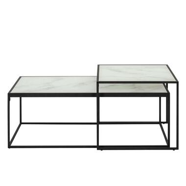 Table de salon Bor (2 pièces) - blanche - 43x100x55 cm product