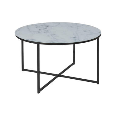 Table de salon Ostana - blanche/noire - 45xØ80 cm product