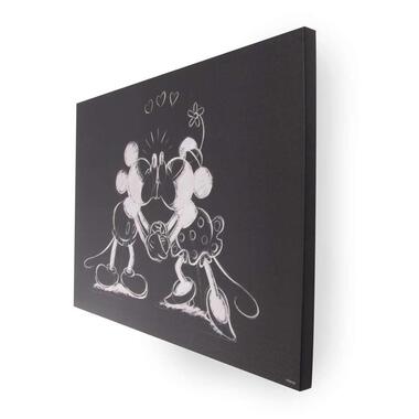 Art for the Home schilderij Mickey & Minnie Kissing - zwart - 70x50 cm product