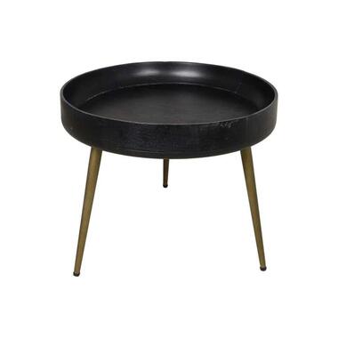 HSM Collection table d'appoint Ventura - noire/couleur or - 42xø50 cm product