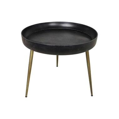 HSM Collection table d'appoint Ventura - noire/couleur or - 52xø60 cm product