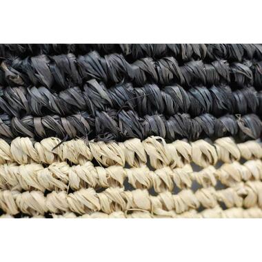 HSM Collection pouf Malibu - noir/couleur naturelle - 40 cm product