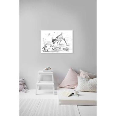 Art for the Home canvas Bambi & Stampertje - zwart/wit - 70x50 cm product