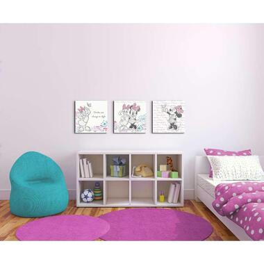 Art for the Home canvas ensemble de 3 toiles Minnie & Daisy - rose - 30x30 cm product