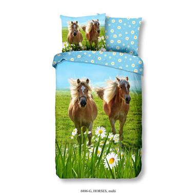 Good Morning dekbedovertrek Horses - veelkleurig - 140x220 cm product