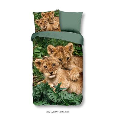 Good Morning kinderdekbedovertrek Lion Cubs - veelkleurig - 140x200/220 cm product