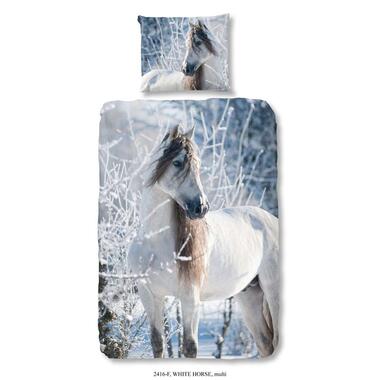 Good Morning kinderdekbedovertrek White Horse flanel - veelkleurig - 140x200 cm product