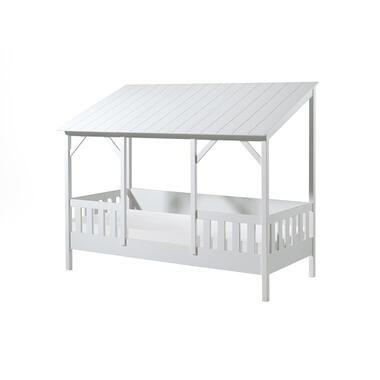 Vipack lit maisonnette avec toit blanc - blanc - 90x200 cm product