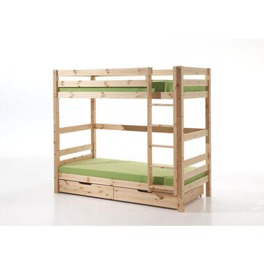 Vipack stapelbed Pino met opberglades - grenenhout - 182x105,3x209,3 cm product