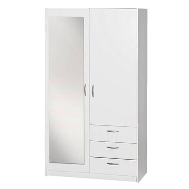 Kleerkast Varia 2-deurs met spiegel - wit - 175x97x50 cm product