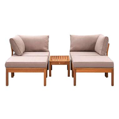 Le Sud modulaire loungeset Orleans V2 - taupe - 5-delig product