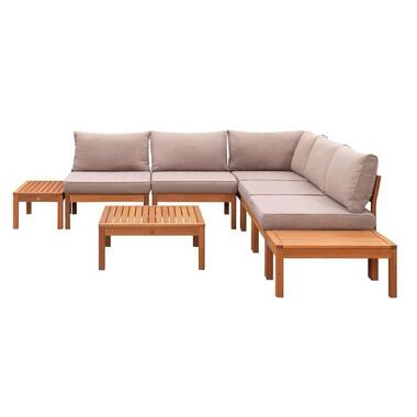 Le Sud modulaire loungeset Orleans V1 - taupe - 8-delig product