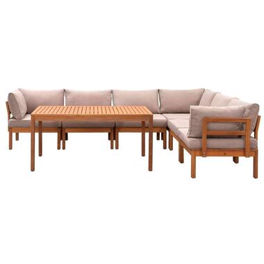 Le Sud modulaire loungeset Orleans V1 - taupe - 7-delig product