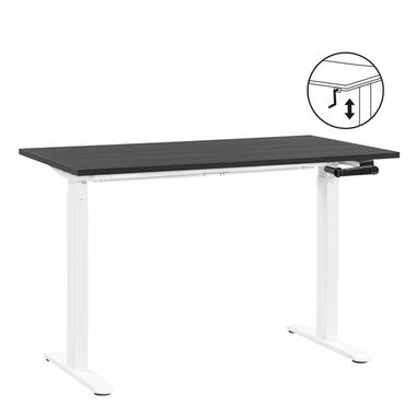 Bureau assis/debout Homeworx réglable manuellement – noir/blanc - 75/118x120x70 cm product