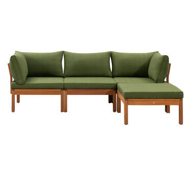 Le Sud modulaire loungeset Orleans - groen - 4-delig product