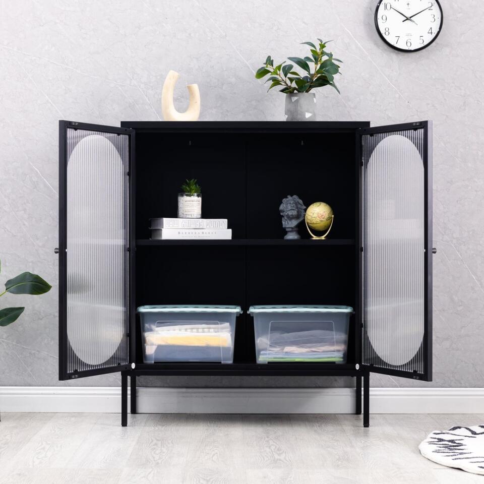 Armoire murale industrielle en métal de niveau supérieur basse ovale