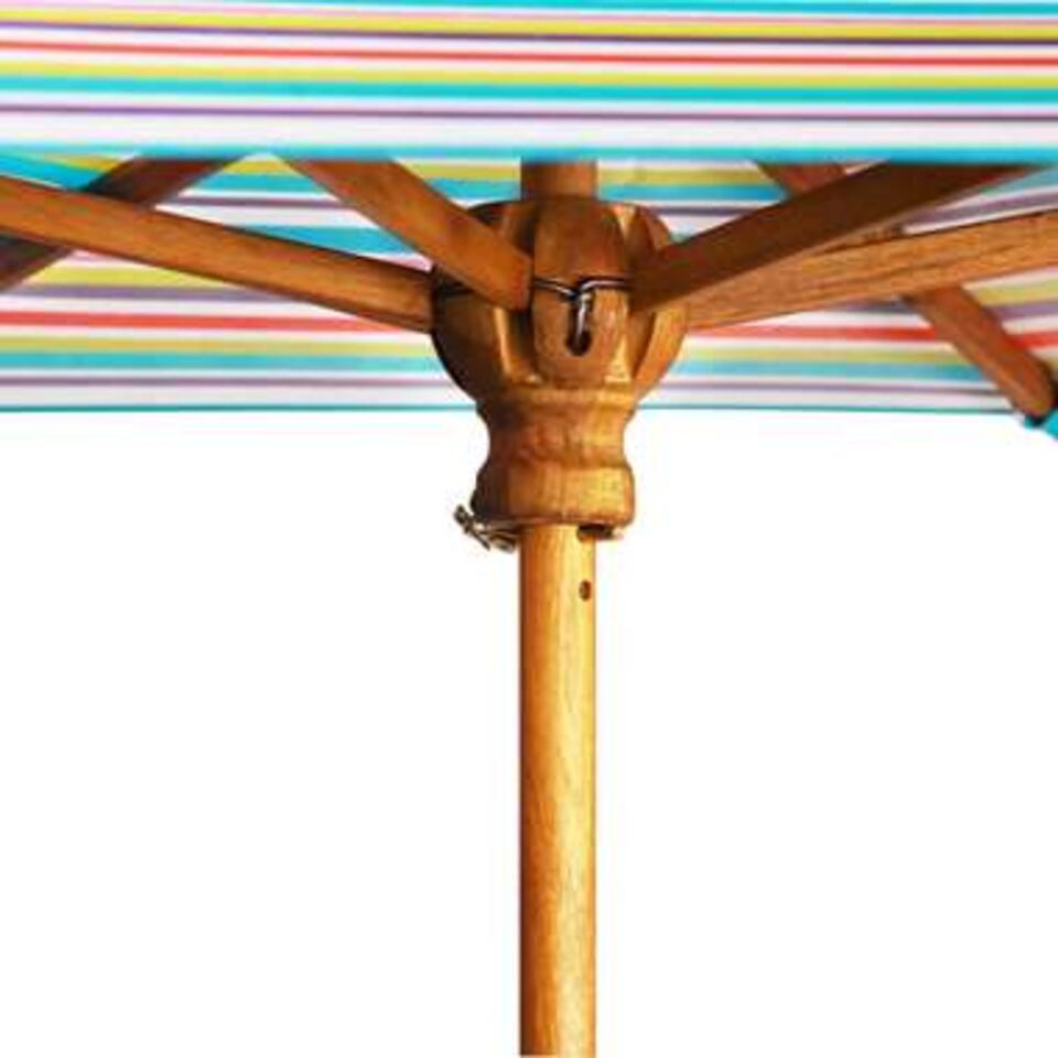 VIDAXL Kinderpicknicktafel met parasol 79x90x60 cm massief acaciahout