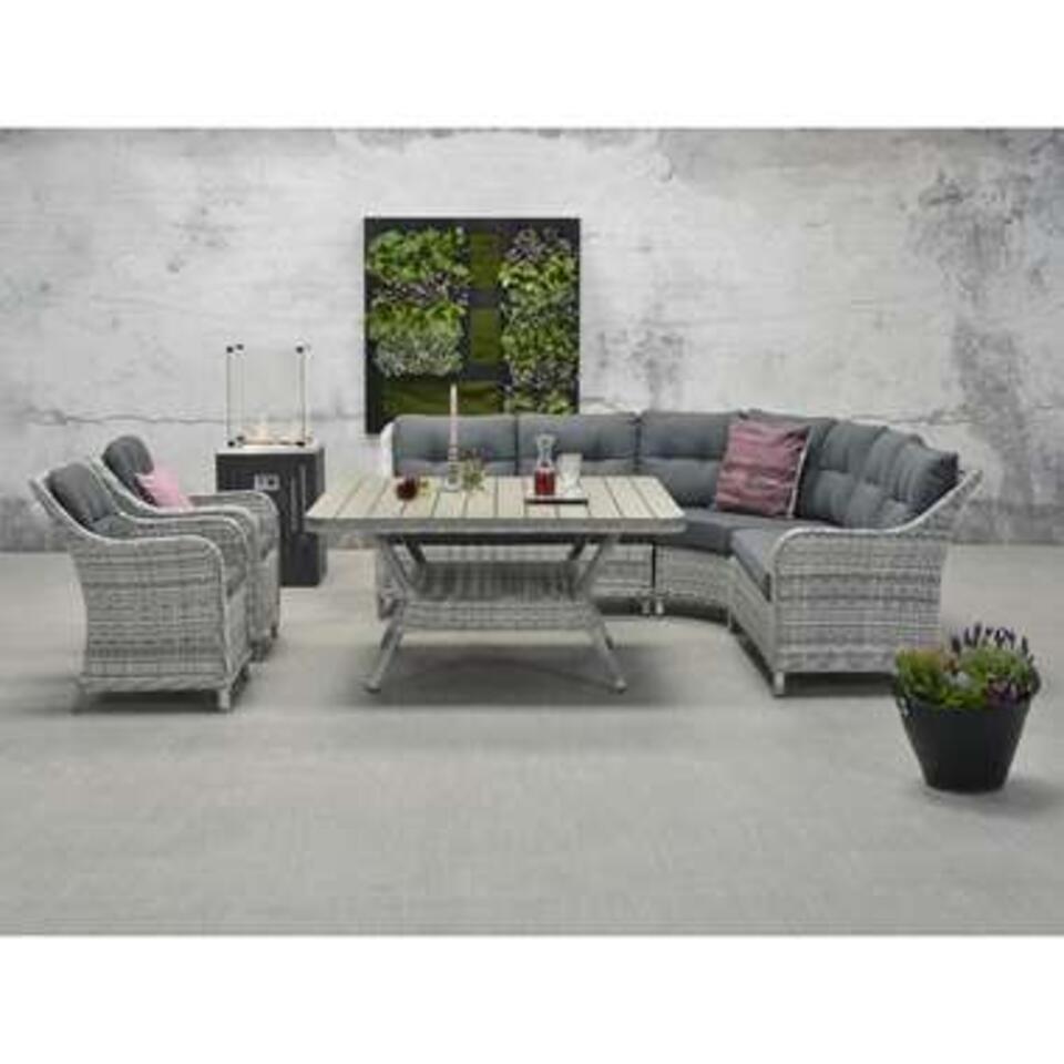 Garden Impressions Nova lounge dining set 4-delig - licht grijs