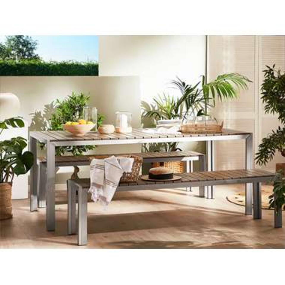 Beliani Set de salle à manger NARDO - Bois clair bois synthétique