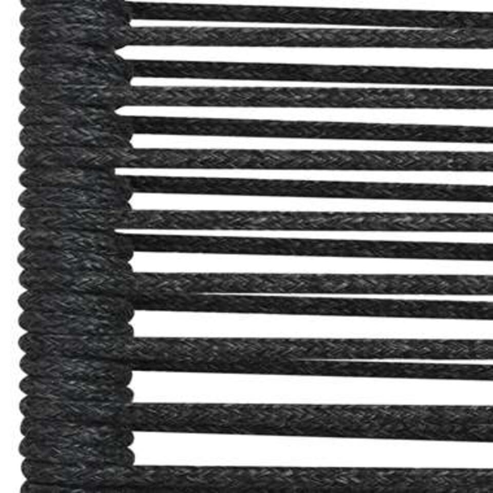 VIDAXL 7-delige Tuinset katoenen touw en staal zwart