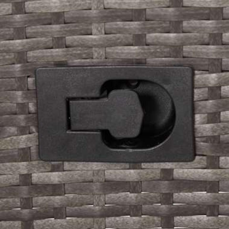 VIDAXL 9-delige Tuinset met kussens poly rattan grijs