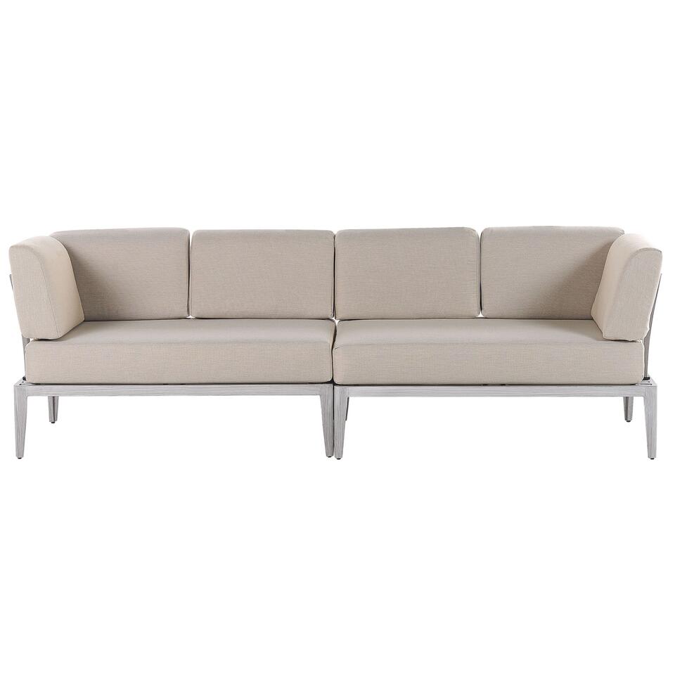 Beliani loungeset RIMA - beige aluminium, polyester