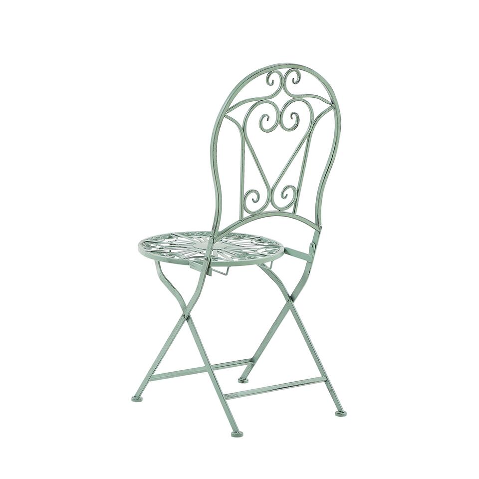 Beliani Chaise de jardin TRENTO - Vert métal