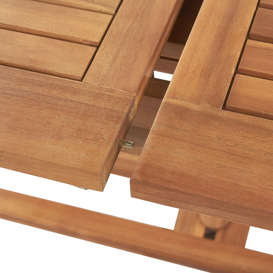 Beliani tuintafelset JAVA - lichte houtkleur acaciahout