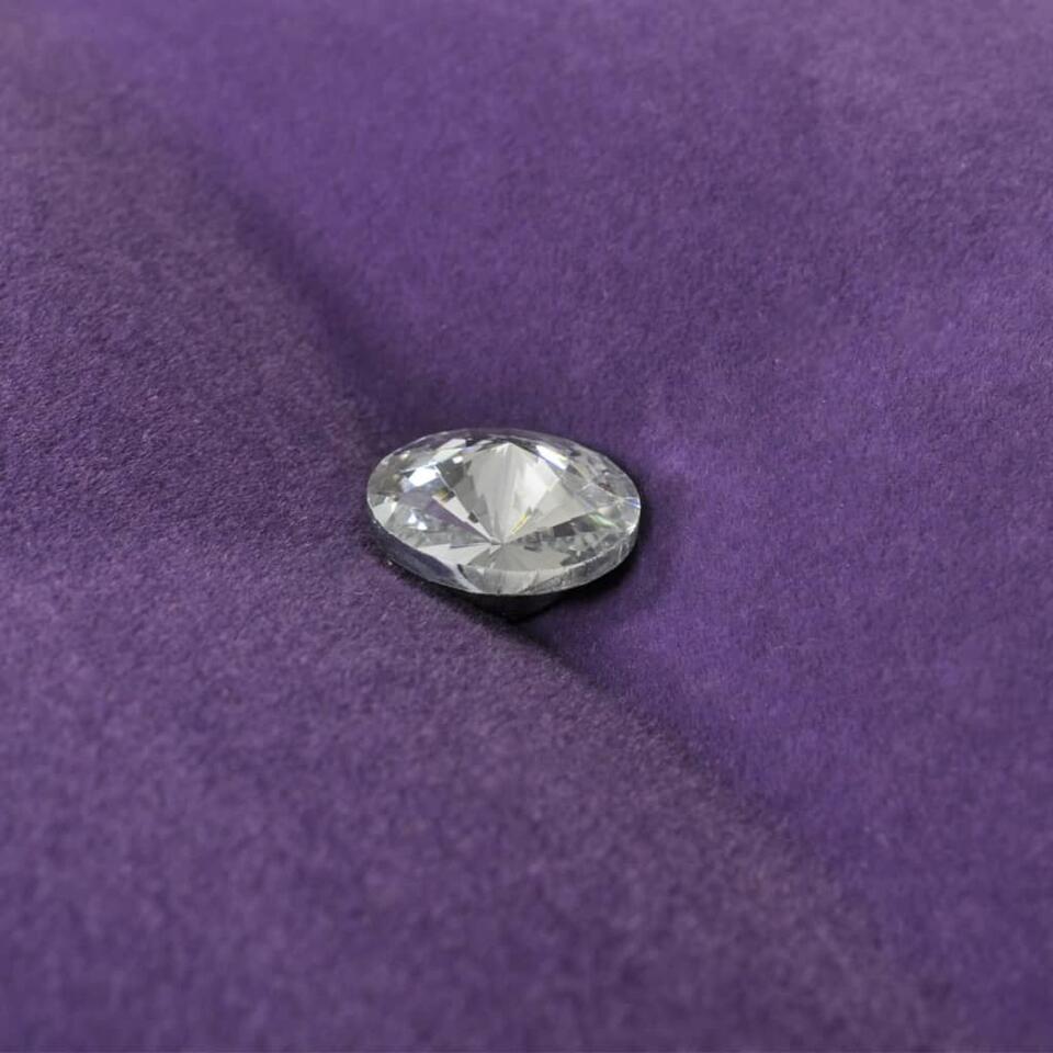 vidaXL Bankje met kristallen knopen fluweel stof paars