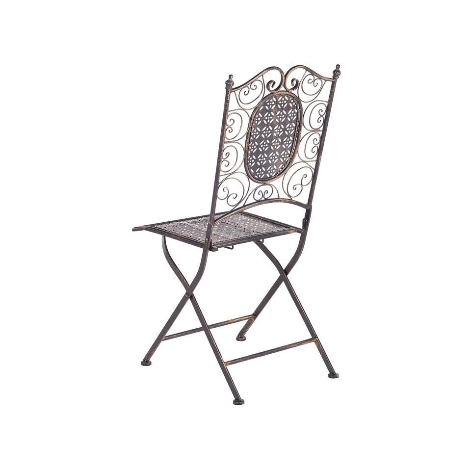 Beliani Chaise de jardin BORMIO - Noir acier