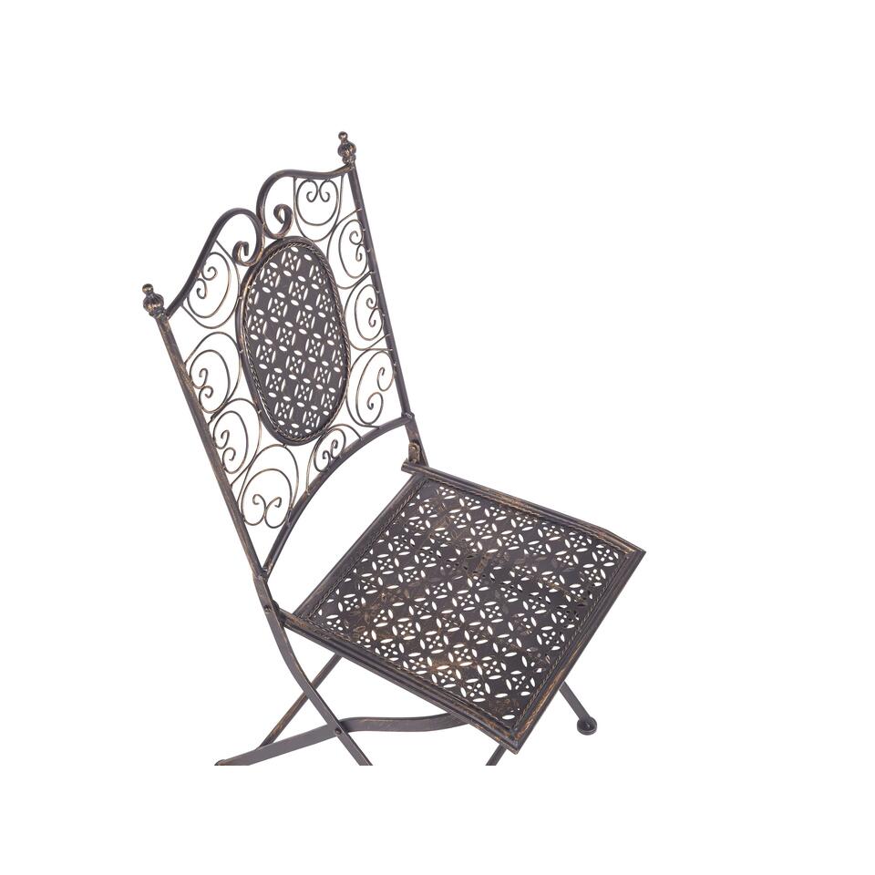 Beliani Chaise de jardin BORMIO - Noir acier