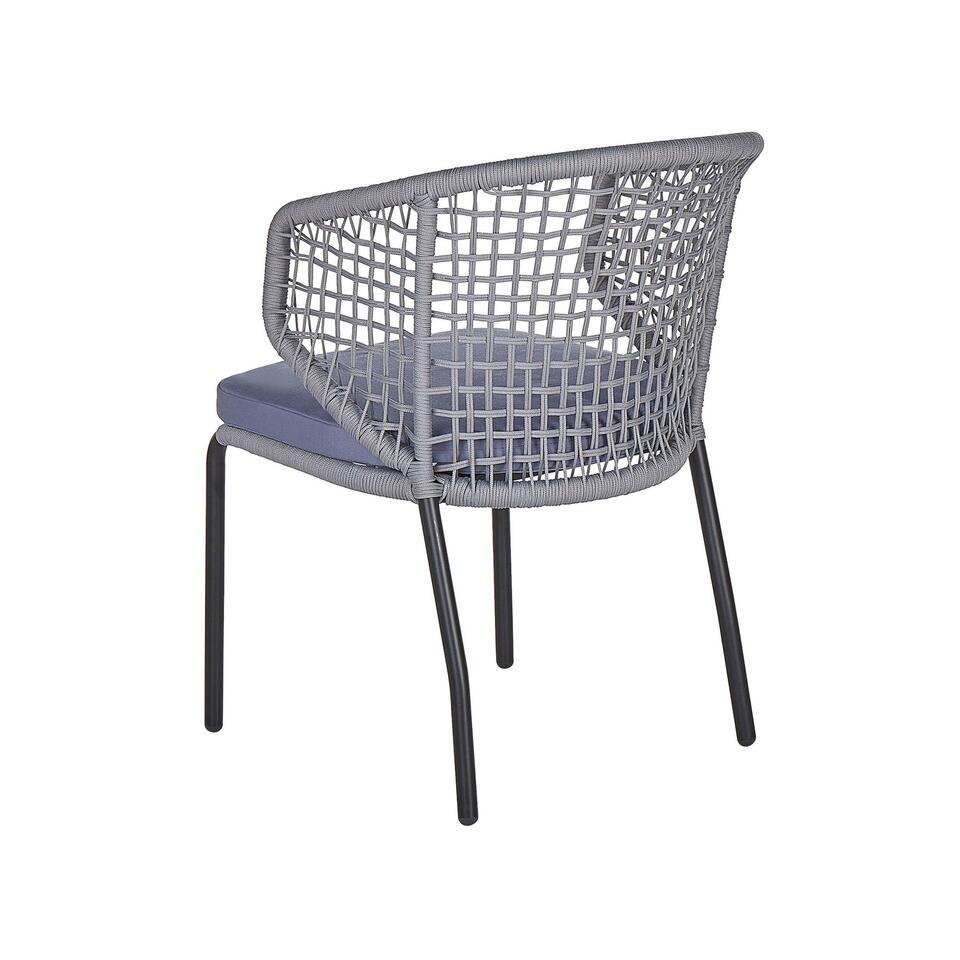 Beliani Chaise de jardin PALMI - Gris aluminium