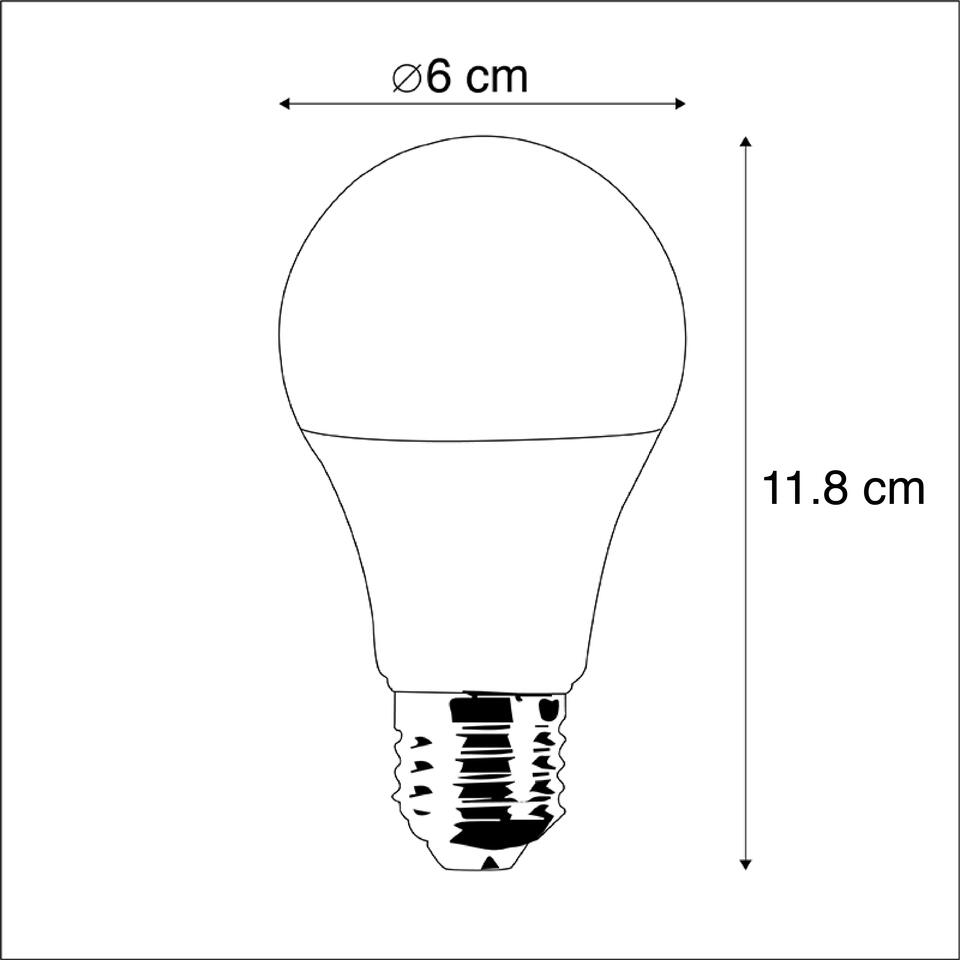 LUEDD Smart E27 dimbare LED lamp A60 9W 806 lm 2200-4000K RGB