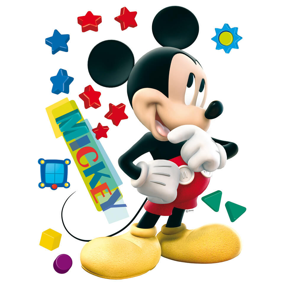 Disney sticker mural - Minnie Mouse - rouge, blanc et jaune - 65 x 85 cm