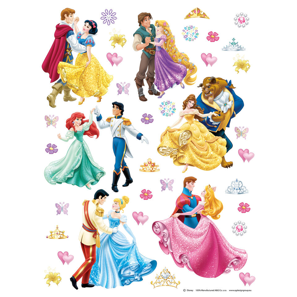 Autocollant mural décoratif princesses Disney