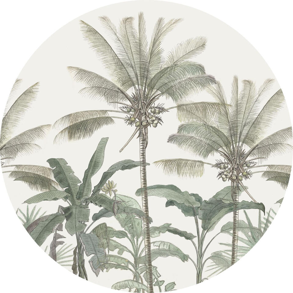 Papier adhésif palmiers vintage pour meuble