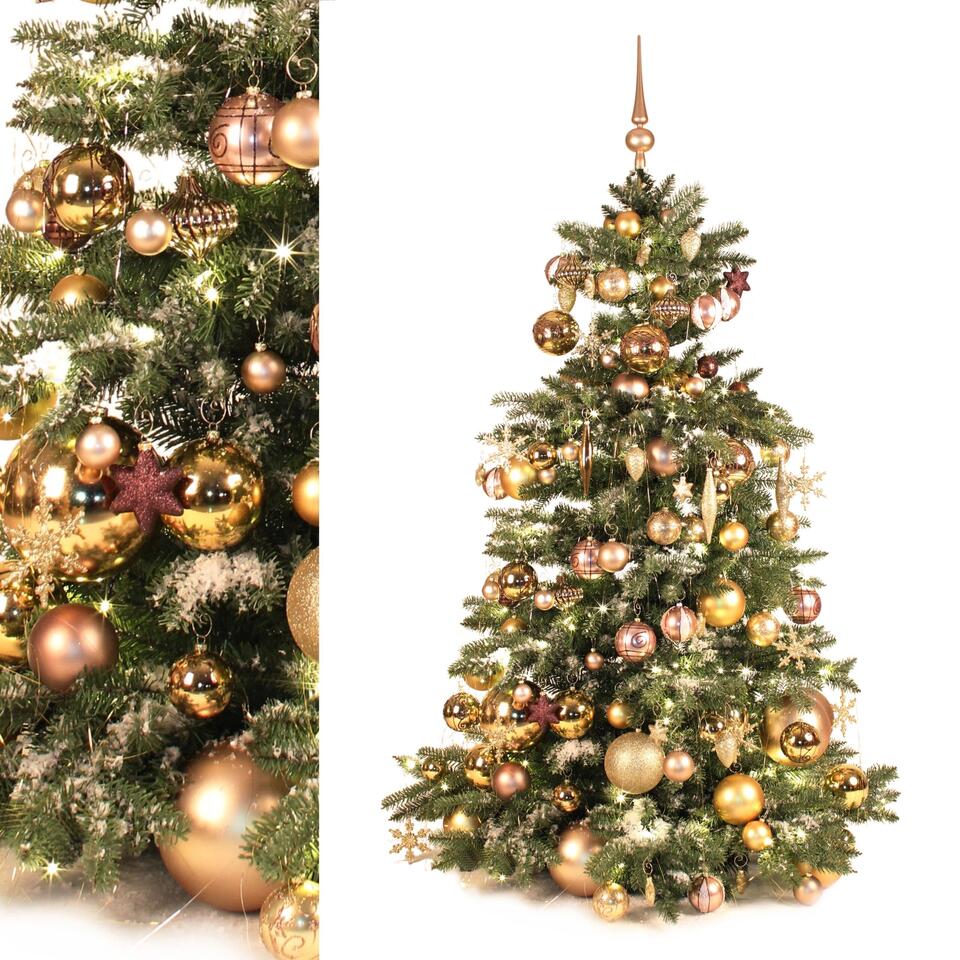 koud rechtdoor Dynamiek Luxe Kerst decoratie pakket van 145 ornamenten in gouden tinten | Leen  Bakker