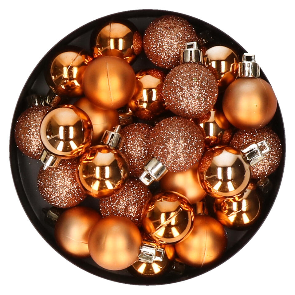 Cos & Trendy Kerstballen 20 stuks - koper 3 cm | Leen Bakker